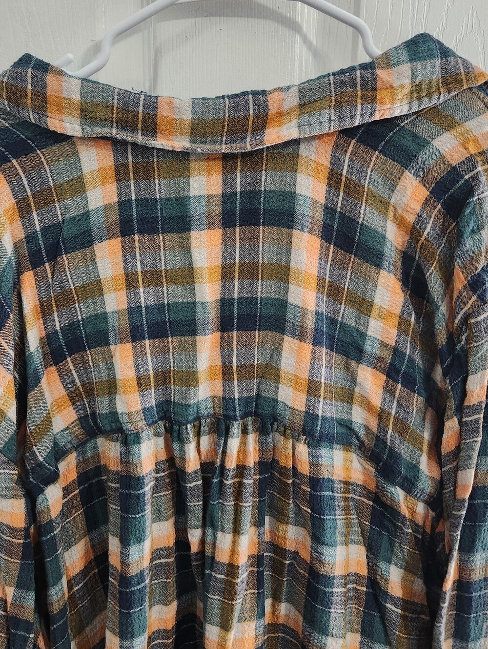 Anthropologie Pilcro button up plaid flannel shirt size 3x countrycore farmcore - Picture 6 of 9
